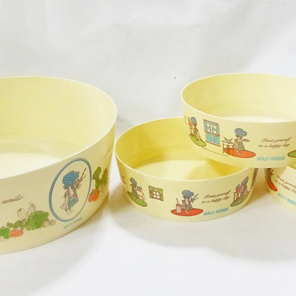 Vtg Holly Hobbie‎ the coca cola company collector series salad bowl set of 4